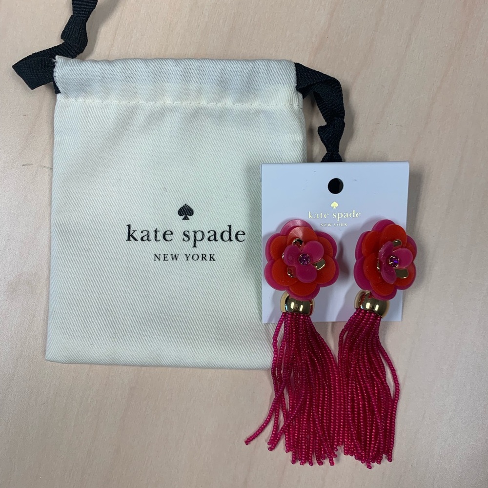 Kate spade dangle earring & feather earring bundle